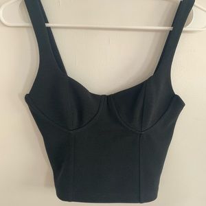 Black Bustier Top - Zara